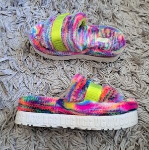 UGG Rainbow Platform Slip On NWOT